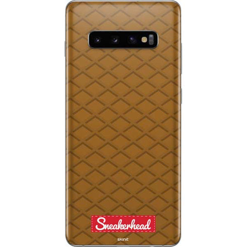 Sneakerhead Gold Pattern Galaxy S10 Plus Skin