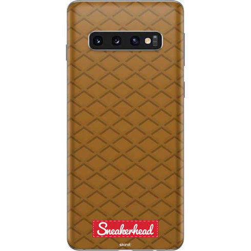 Sneakerhead Gold Pattern Galaxy S10 Skin