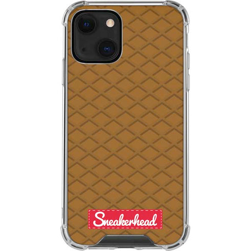 Sneakerhead Gold Pattern iPhone 14 Plus Clear Case