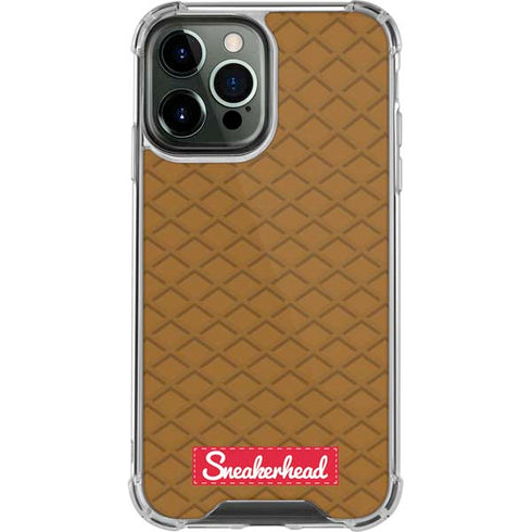 Sneakerhead Gold Pattern iPhone 15 Pro Max Clear Case