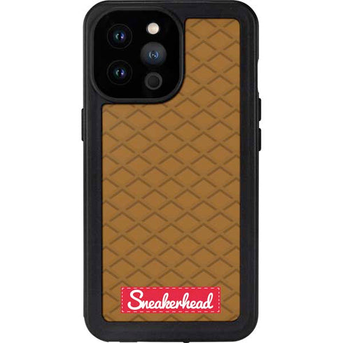Sneakerhead Gold Pattern iPhone 14 Pro Max Waterproof Case