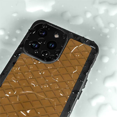 Sneakerhead Gold Pattern iPhone 14 Pro Max Waterproof Case