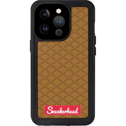 Sneakerhead Gold Pattern iPhone 14 Pro Waterproof Case