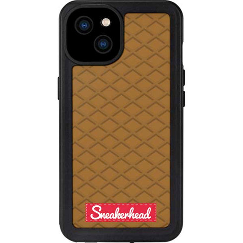 Sneakerhead Gold Pattern iPhone 15 Plus Waterproof Case