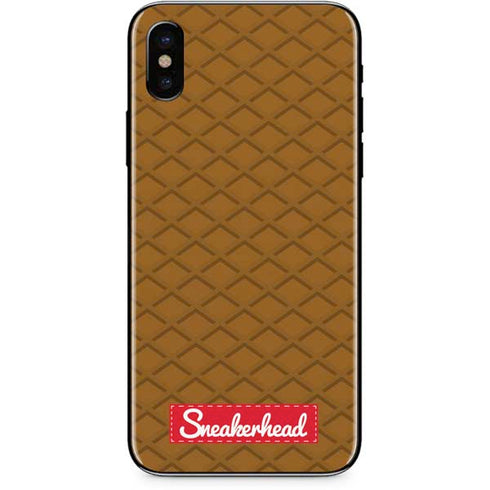 Sneakerhead Gold Pattern iPhone XS Skin