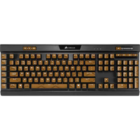 Sneakerhead Gold Pattern K95 RGB PLATINUM Mechanical Gaming Keyboard Skin