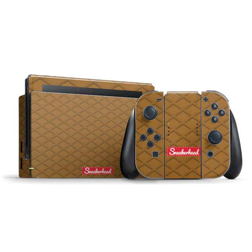 Sneakerhead Gold Pattern Nintendo Switch Bundle Skin