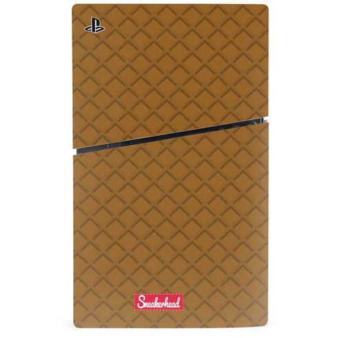 Sneakerhead Gold Pattern PS5 Slim Disk Console Skin