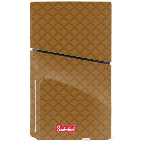 Sneakerhead Gold Pattern PS5 Slim Disk Console Skin