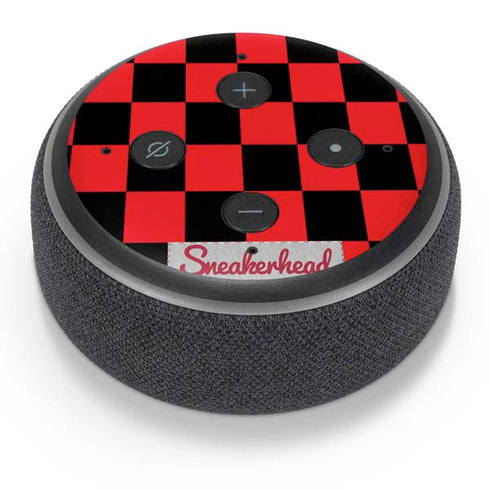 Sneakerhead Red Checkered Amazon Echo Dot Skin