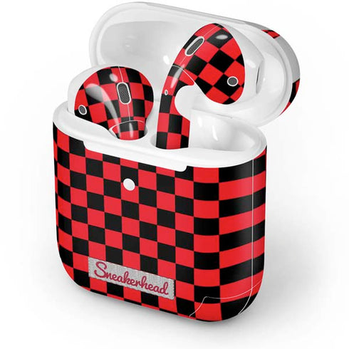 Sneakerhead Red Checkered Apple AirPods 2 Skin