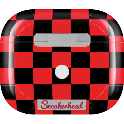 Sneakerhead Red Checkered Apple AirPods (3rd Gen 2021) Skin