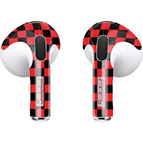 Sneakerhead Red Checkered Apple AirPods (3rd Gen 2021) Skin