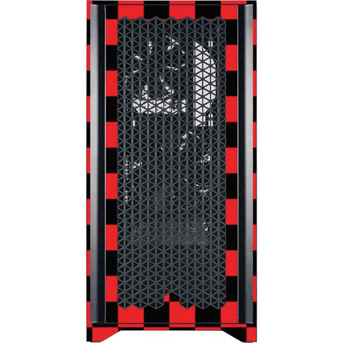 Sneakerhead Red Checkered Corsair 4000D Tempered Glass Mid-Tower ATX Case Skin