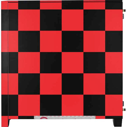 Sneakerhead Red Checkered Corsair 4000D Tempered Glass Mid-Tower ATX Case Skin