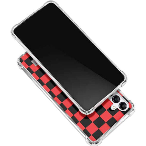 Sneakerhead Red Checkered Galaxy A15 5G Clear Case
