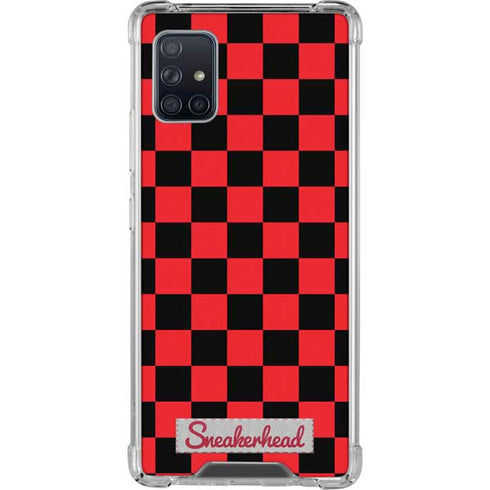 Sneakerhead Red Checkered Galaxy A51 5G Clear Case