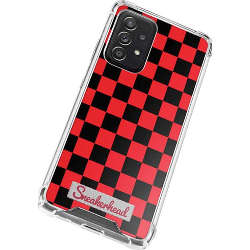 Sneakerhead Red Checkered Galaxy A52 5G Clear Case