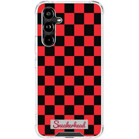 Sneakerhead Red Checkered Galaxy A54 5G Clear Case