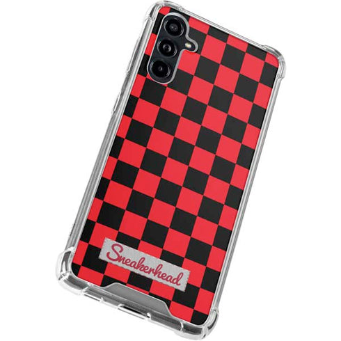 Sneakerhead Red Checkered Galaxy A54 5G Clear Case