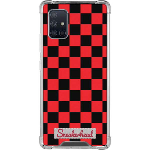 Sneakerhead Red Checkered Galaxy A71 5G Clear Case