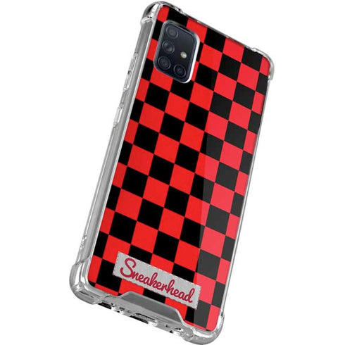 Sneakerhead Red Checkered Galaxy A71 5G Clear Case