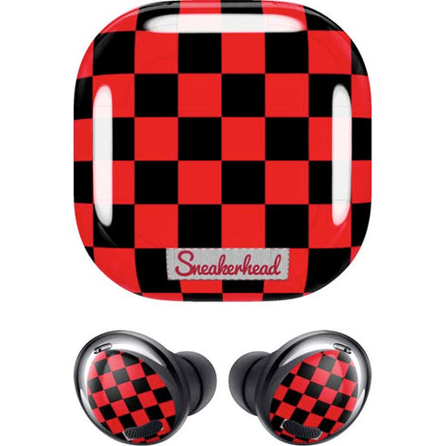Sneakerhead Red Checkered Galaxy Buds Pro Skin