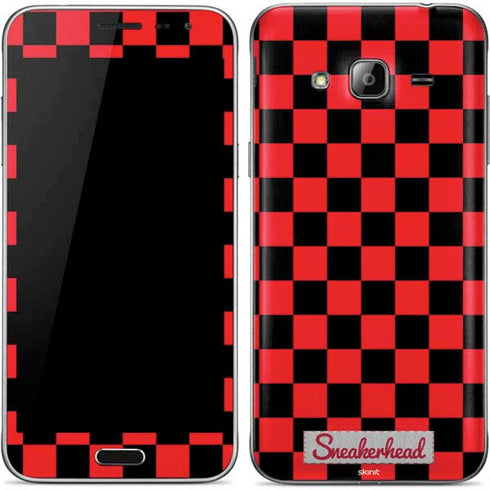 Sneakerhead Red Checkered Galaxy J3 Skin