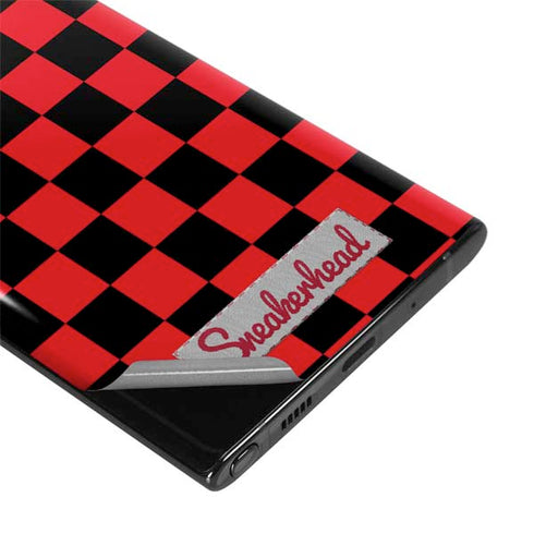 Sneakerhead Red Checkered Galaxy Note 10 Skin