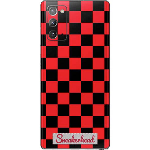 Sneakerhead Red Checkered Galaxy Note20 5G Skin