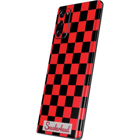 Sneakerhead Red Checkered Galaxy Note20 5G Skin