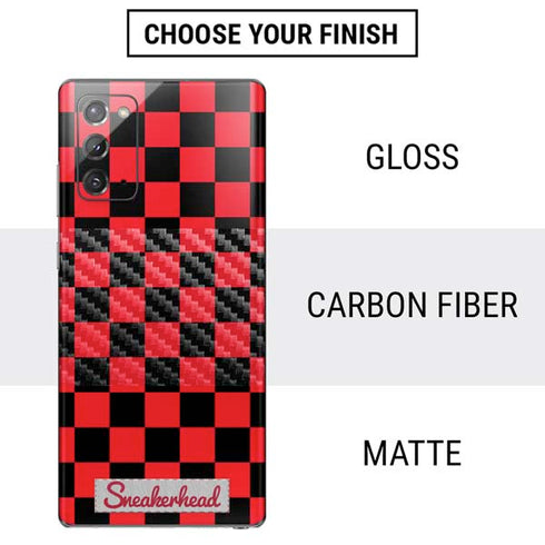 Sneakerhead Red Checkered Galaxy Note20 5G Skin