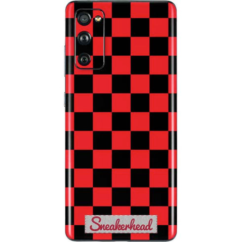 Sneakerhead Red Checkered Galaxy S20 Fan Edition Skin