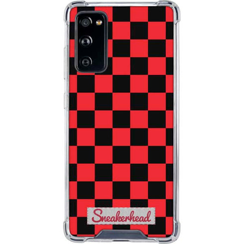 Sneakerhead Red Checkered Galaxy S20 FE Clear Case