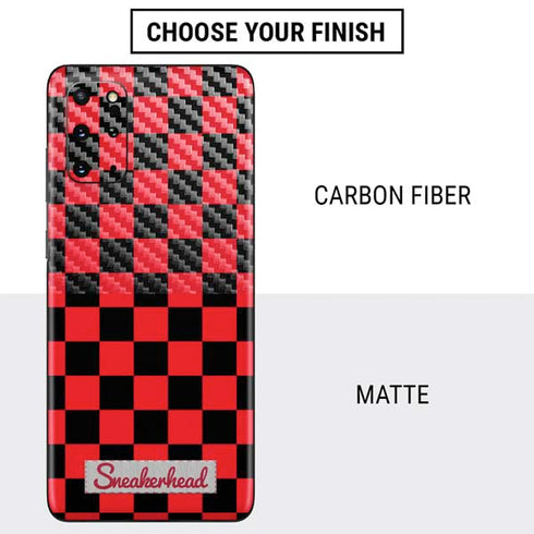 Sneakerhead Red Checkered Galaxy S20 Plus Skin