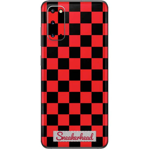 Sneakerhead Red Checkered Galaxy S20 Skin