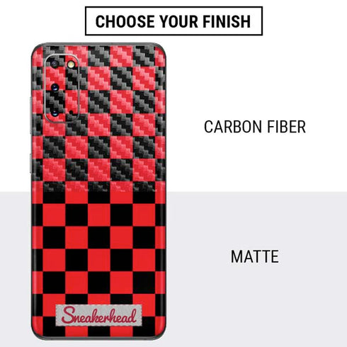Sneakerhead Red Checkered Galaxy S20 Skin