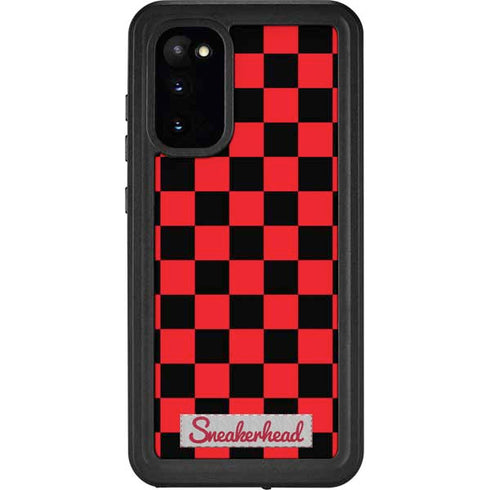 Sneakerhead Red Checkered Galaxy S20 Waterproof Case