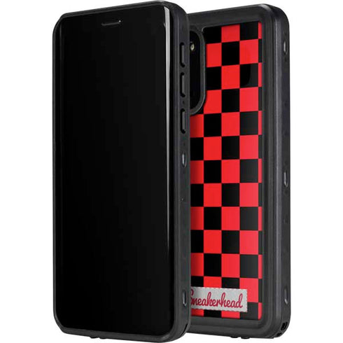Sneakerhead Red Checkered Galaxy S20 Waterproof Case