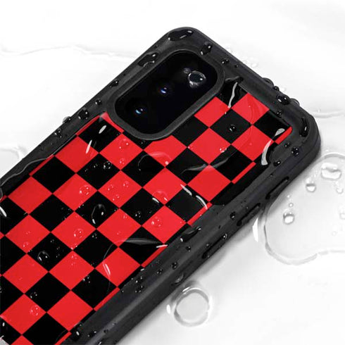 Sneakerhead Red Checkered Galaxy S20 Waterproof Case
