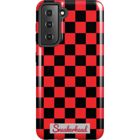 Sneakerhead Red Checkered Galaxy S21 5G Pro Case