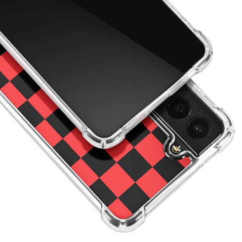 Sneakerhead Red Checkered Galaxy S21 FE Clear Case