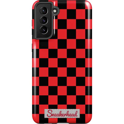 Sneakerhead Red Checkered Galaxy S21 Plus 5G Pro Case