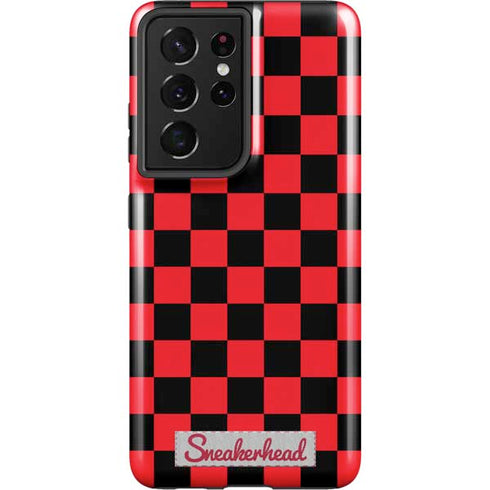 Sneakerhead Red Checkered Galaxy S21 Ultra 5G Pro Case