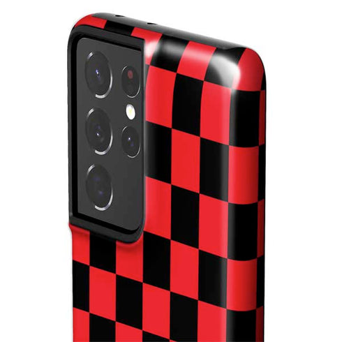 Sneakerhead Red Checkered Galaxy S21 Ultra 5G Pro Case
