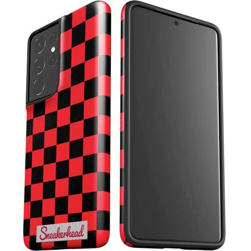 Sneakerhead Red Checkered Galaxy S21 Ultra 5G Pro Case