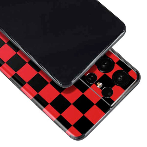 Sneakerhead Red Checkered Galaxy S21 Ultra 5G Skin