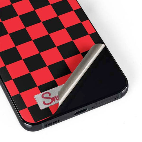 Sneakerhead Red Checkered Galaxy S22 Plus Skin