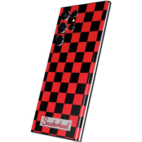 Sneakerhead Red Checkered Galaxy S22 Ultra Skin