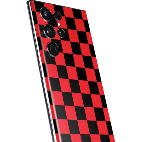 Sneakerhead Red Checkered Galaxy S22 Ultra Skin